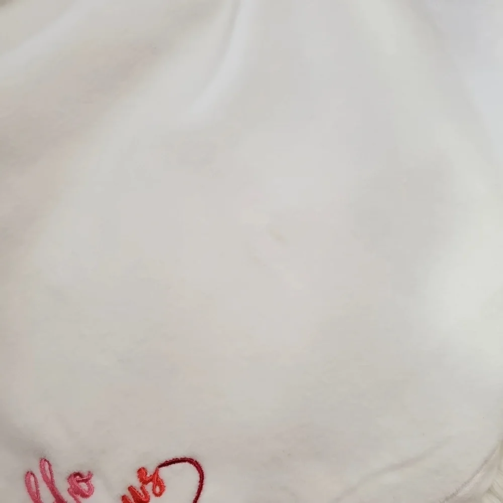 White Towels with Embroidered 'Hello Gorgeous'